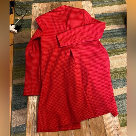 Cabi Red Houndstooth Celebration Coat jacket - Picture 5 of 10